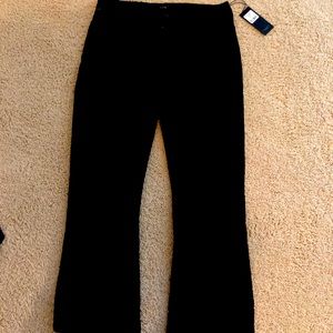 Black velvet flare jeans